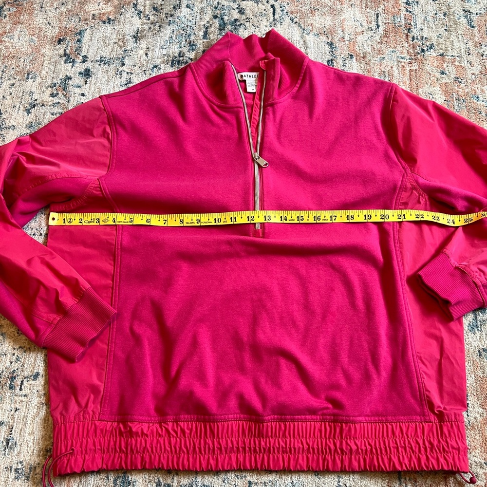 Athleta Hot Pink Quarter-Zip Pullover - Picture 7 of 8